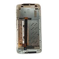 Дисплей для HTC Desire 526 в сборе с сенсорным стеклом в рамке (белый) (б/у ОРИГИНАЛ с разборки) 